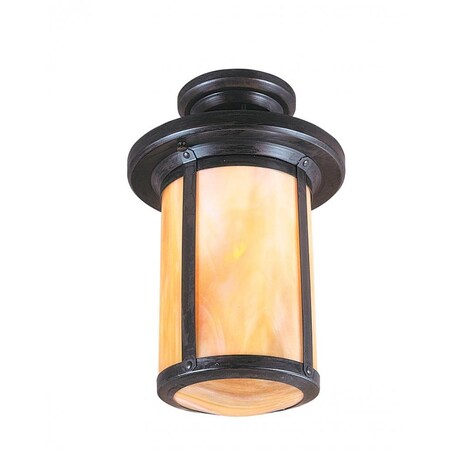 Arroyo Craftsman 6" berkeley semi-flush mount BCM-6CS-P